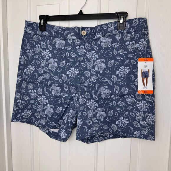 JACHS Pants - Jachs Girlfriend Women Sz XXL Shorts Blue Floral Chino Printed Midrise